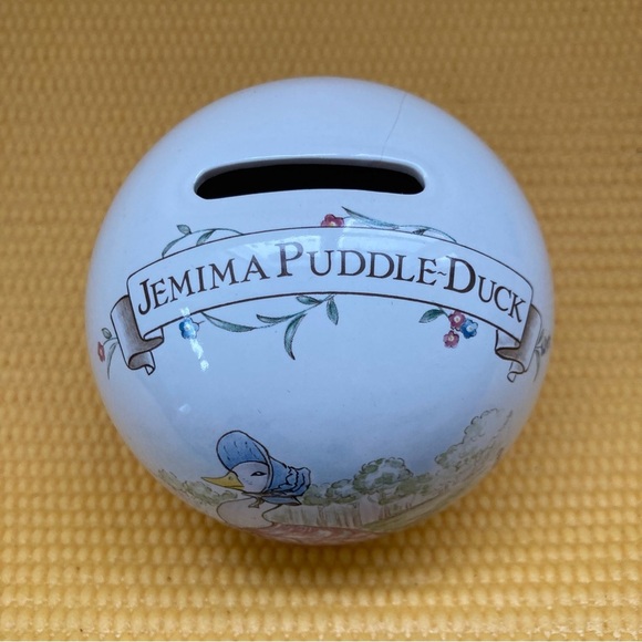 Royal Albert Money Ball “Bank” Jemima Puddle Duck Beatrix Potter England 1986 - Picture 4 of 8